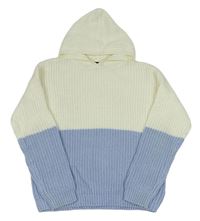 Smetanovo-modrý sveter s kapucňou C&A