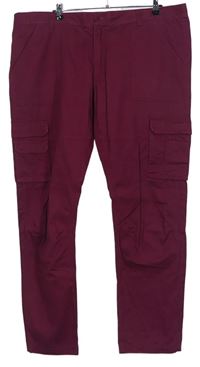 Pánske purpurové plátenné nohavice s vreckami Bonprix vel. 60