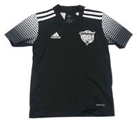 Čierne športové funkčné tričko s nášivkou zn. Adidas