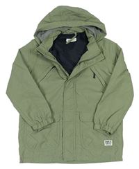 Khaki šušťáková jarná bunda s kapucňou zn. H&M