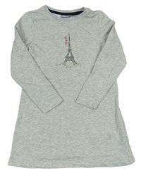 Sivé teplákové šaty s Eiffelovkou zn. Pepperts