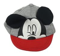 Sivo-červená šiltovka s Mickeym zn. Disney