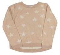 Ružový sveter s hviezdami zn. H&M