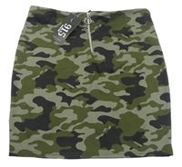 Army elastická sukňa so zipsom New Look