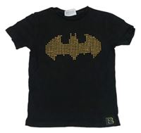 Čierne tričko s Batmanem ze cvočků Next