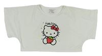 Krémové crop tričko s Hello Kitty Sanrio