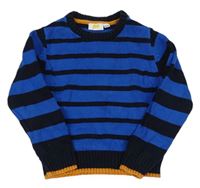 Modro-čierny pruhovaný sveter Kids