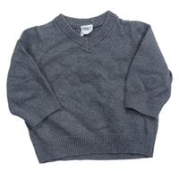 Tmavosivý melírovaný sveter zn. H&M