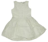 Smotanové vzorované organzové slávnostné šaty Abercrombie&Fitch