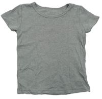 Sivé rebrované crop tričko Primark