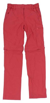Korálové outdoorové nohavice s odepínacími nohavicami Hip&Hopps