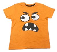Oranžové tričko s príšerkou Primark
