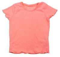 Neónově ružové rebrované tričko Primark