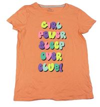 Oranžové tričko s nápisom zn. Pep&Co