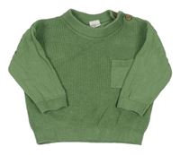 Zelený sveter s kapsičkou H&M