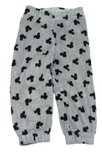 Sivé chlpaté domáceé nohavice s Mickey zn. Disney