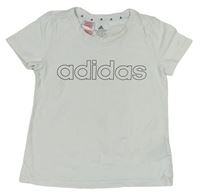 Biele tričko s nápisom Adidas