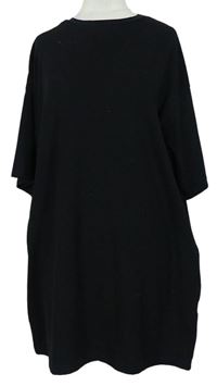 Dámska čierna tričková tunika s potiskem křídel Shein