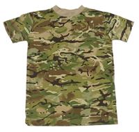 Khaki army pyžamové tričko