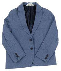Modré slávnostné ľanové sako zn. H&M