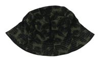 Kaki-čierny plátenný klobúk s listami Dopodopo