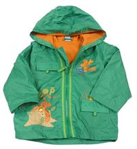 Zelená šušťáková jarná bunda s Tigrom a kapucňou zn. Disney