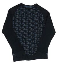 Čierno-modré vzorované funkčné thermo tričko crivit