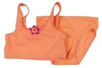 Oranžové dvoudílné plavky s kvietkom George