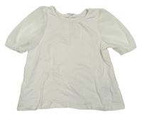 Krémové tričko s šifónovymi rukávy zn. H&M
