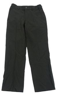 Čierno-béžové pruhované spoločenské nohavice C&A
