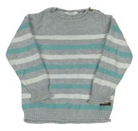 Sivý sveter s prúžkami Topolino