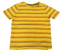 Žlto-farebné pruhované tričko Tu