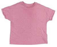 Ružové melírované crop tričko s kvietkom M&S