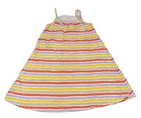 Farebné pruhované bodkované bavlnené šaty Topolino