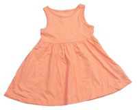 Neónově oranžové bavlnené šaty F&F