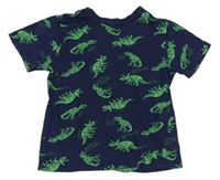 Tmavomodré tričko s dinosaurami Primark