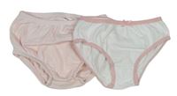 2Set - Světlerůžové kalhotky na plenky s perforovanými srdiečkami a kanýrky + bílo/světlerůžové nohavičky lupilu