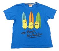 Modré tričko so surfy Mimoni