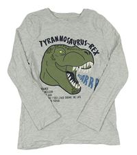 Sivé tričko s dinosaurom C&A