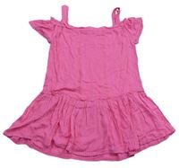 Ružové prúžkované šaty s volnými rameny Monsoon