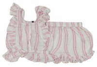 2set- Bielo-ružový pruhovaný top + kraťasy zn. Pep&Co