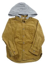 Béžová menšestrová košeľa s kapucňou zn. H&M