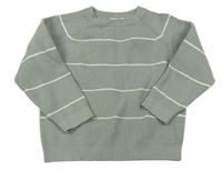 Khaki pruhovaný sveter Zara