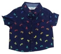 Tmavomodrá košeľa s ještěrkami Primark