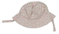 Bielo-ružový vzorovaný klobúk zn. Mothercare