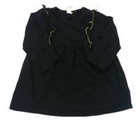 Čierne šaty s volánikmi H&M