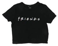 Černé crop tričko Friends