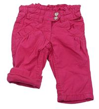 Ružové plátenné podšité nohavice Tom Tailor