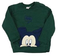 Zelená mikina s Mickey mousem Disney