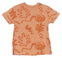 Oranžové vzorované tričko Primark